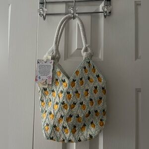 Beaded Lemon Handbag Purse NWT